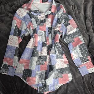 Cider Multicolor Patchwork Dress